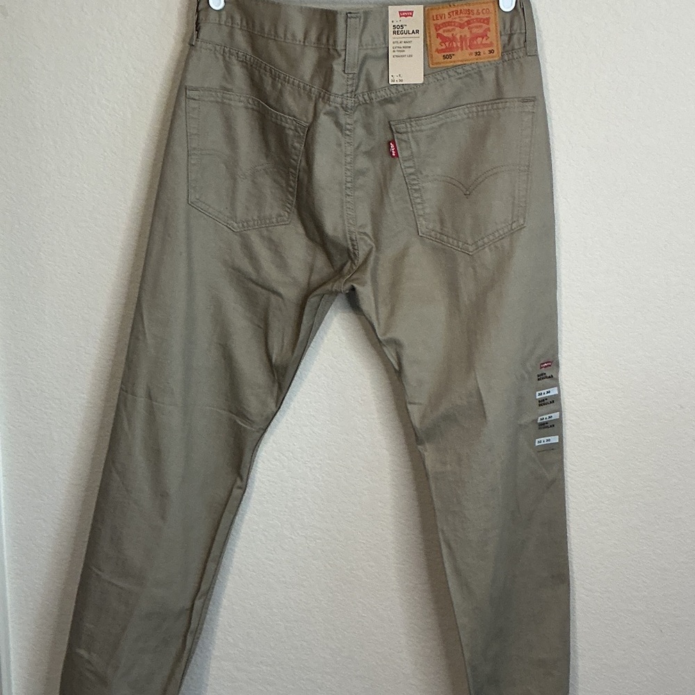 Levi’s 505 Regular Fit Khaki Jeans Men’s 32x30 - Picture 5 of 11